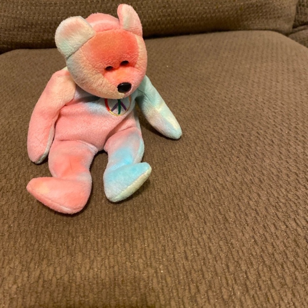 Ty Pink and Blue Stuffed Animal Plush